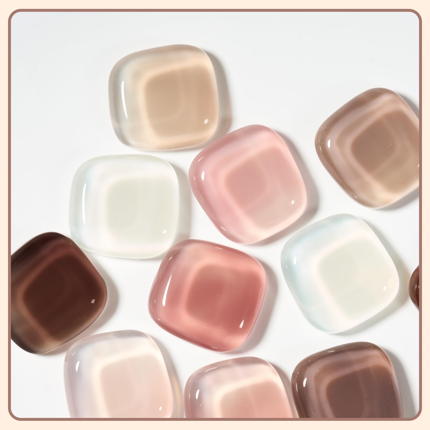 GAOY Rose Brown Jelly Gel Nail Polish Kit – 6 Milky Jelly Colors for At-Home Manicure