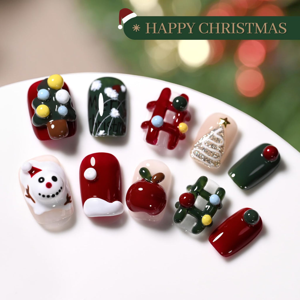 GAOY Red Christmas Gel Nail Polish Set, 6 Colors – UV Light Cure & Soak Off