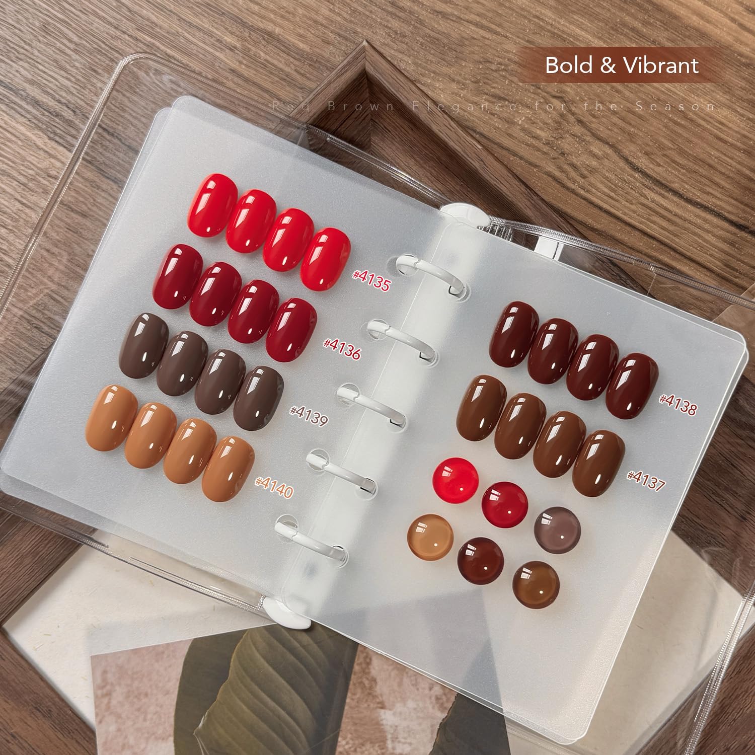 GAOY Red Brown Gel Nail Polish Set – 6 Fall & Winter Shades for Home & Salon