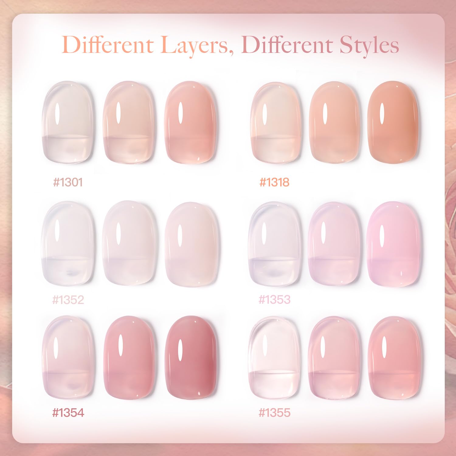 GAOY Gel Nail Polish Kit with UV Light for Beginners – 6 Colors & Base/Top Coat