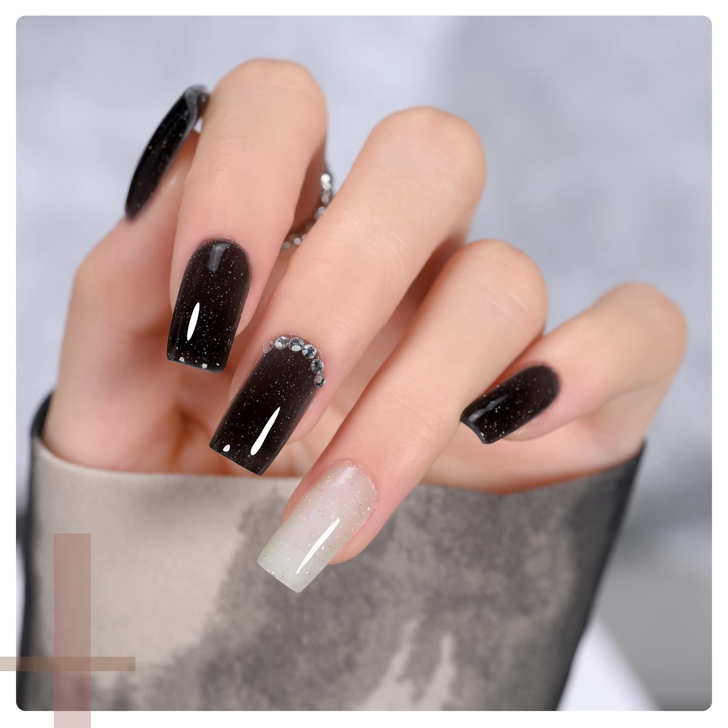 GAOY Poly Gel Nail Kit with UV Light Starter Kit – 6 Colors Nude Pink Black Builder Gel for Beginners