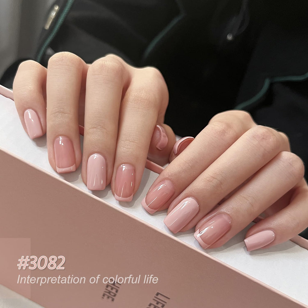 GAOY Macaron Nail Gel Polish Set – Peach Pink Nude Shades for Home & Salon Manicures