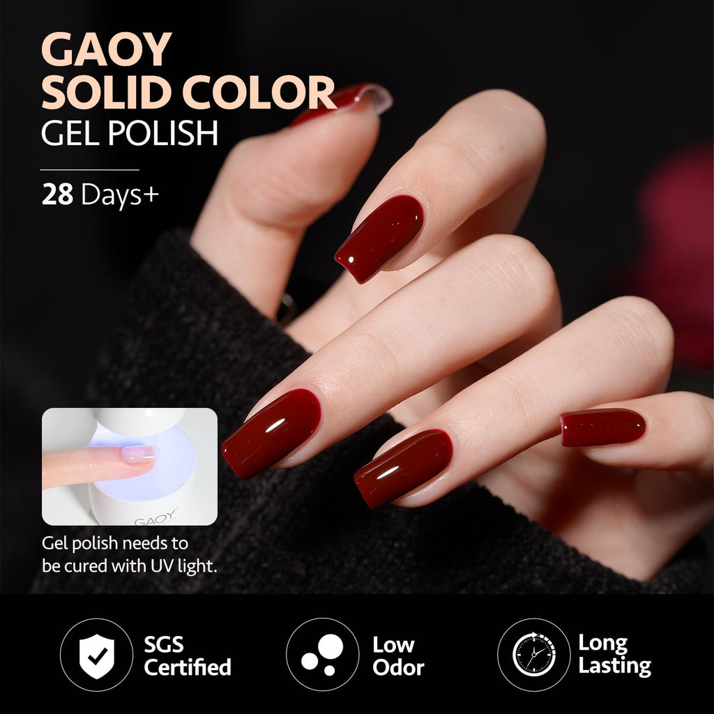 GAOY Viva Chili Gel Nail Polish Set – 6 Colors for Salon-Quality Manicures at Home