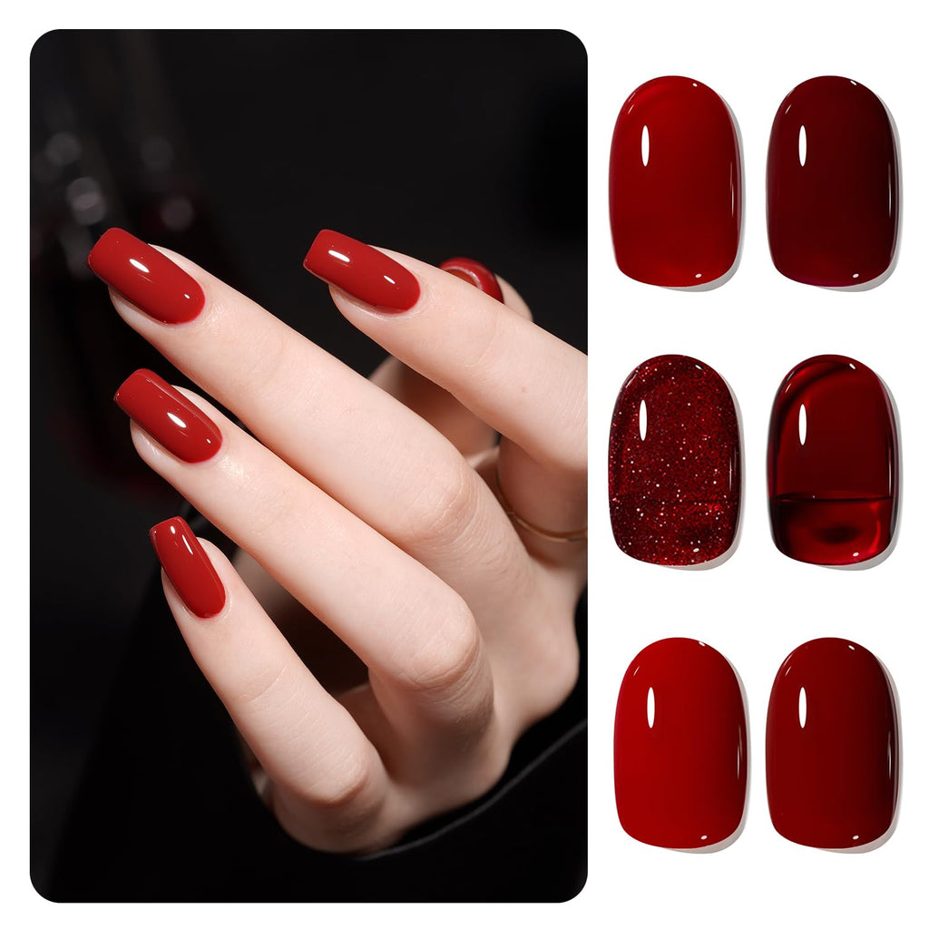 GAOY Viva Chili Gel Nail Polish Set – 6 Colors for Salon-Quality Manicures at Home