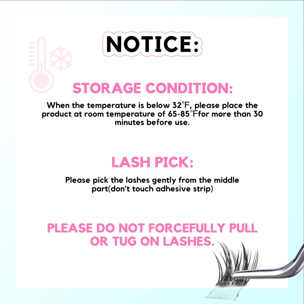 GAQQI Self-Adhesive Eyelashes Clusters 10-16mm | No Band Press-On Lashes