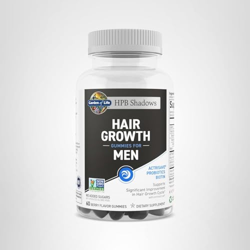 Garden of Life Dr. Formulated Hair Growth Gummies for Men – Berry Flavor, 60 Count