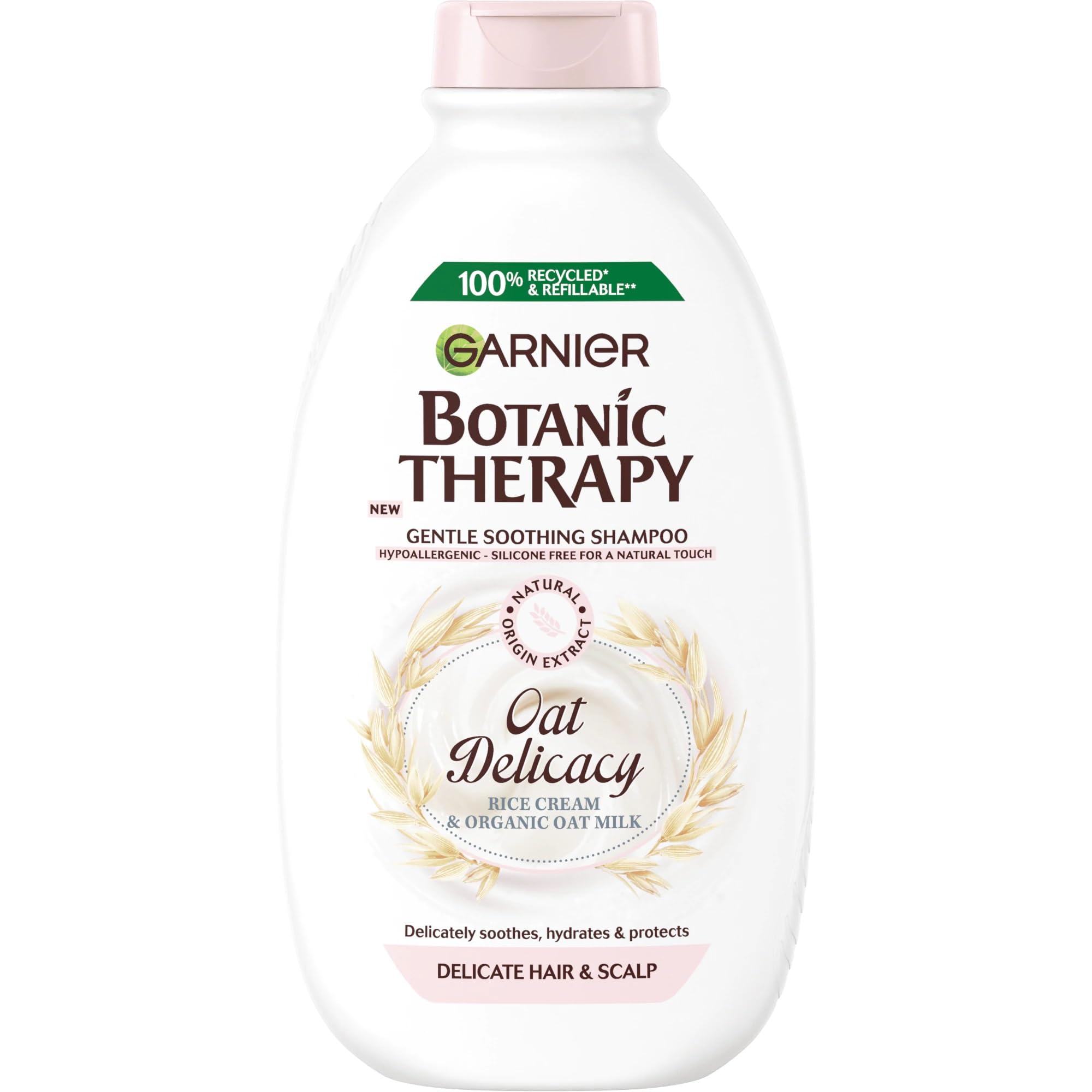 Garnier Botanic Therapy Shampoo 400ml – Oat Milk & Rice Cream, Hypoallergenic