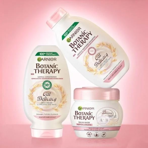 Garnier Botanic Therapy Shampoo 400ml – Oat Milk & Rice Cream, Hypoallergenic