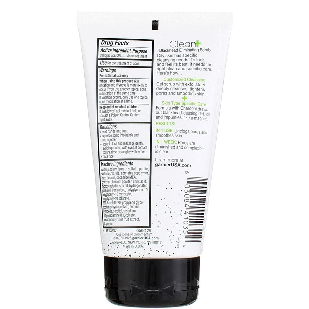 Garnier Clean Scrub Blackhead Eliminating 5 oz (145 ml) Trip Pack