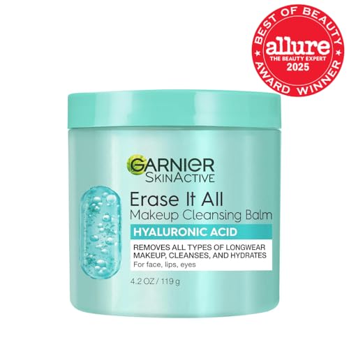 Garnier Erase It All Cleansing Balm with Hyaluronic Acid – Hydrating Makeup Remover (4.2 oz)