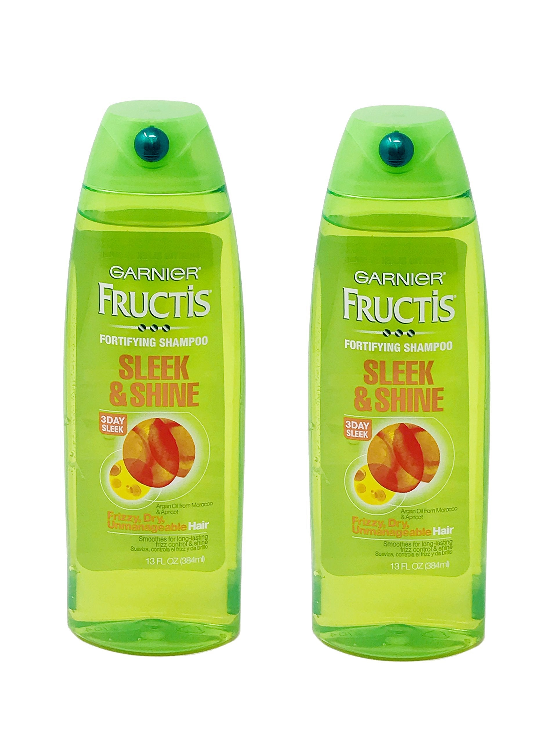 Garnier Fructis Sleek & Shine Shampoo 13 oz – Frizz Control, 2 Pack