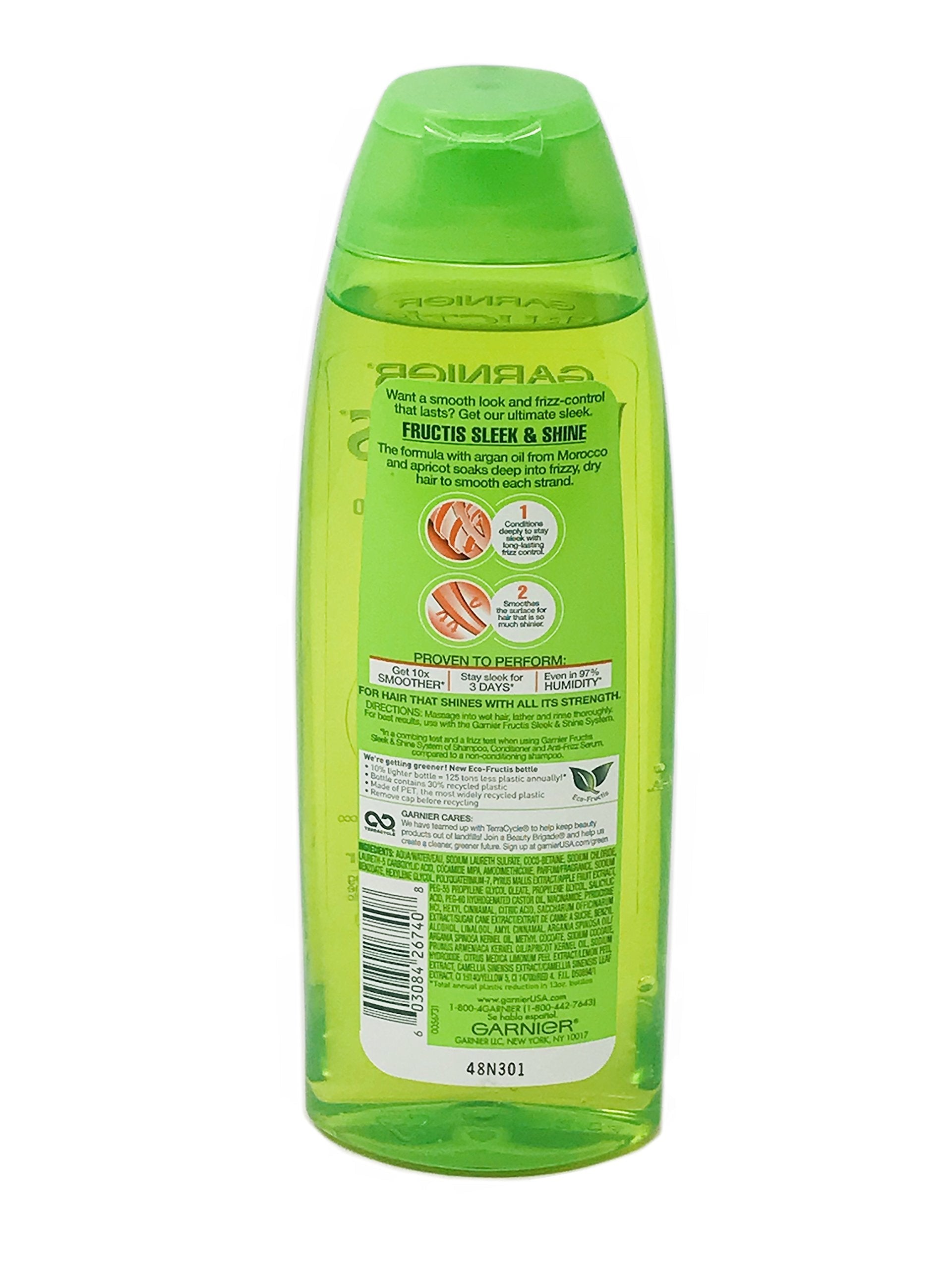 Garnier Fructis Sleek & Shine Shampoo 13 oz – Frizz Control, 2 Pack
