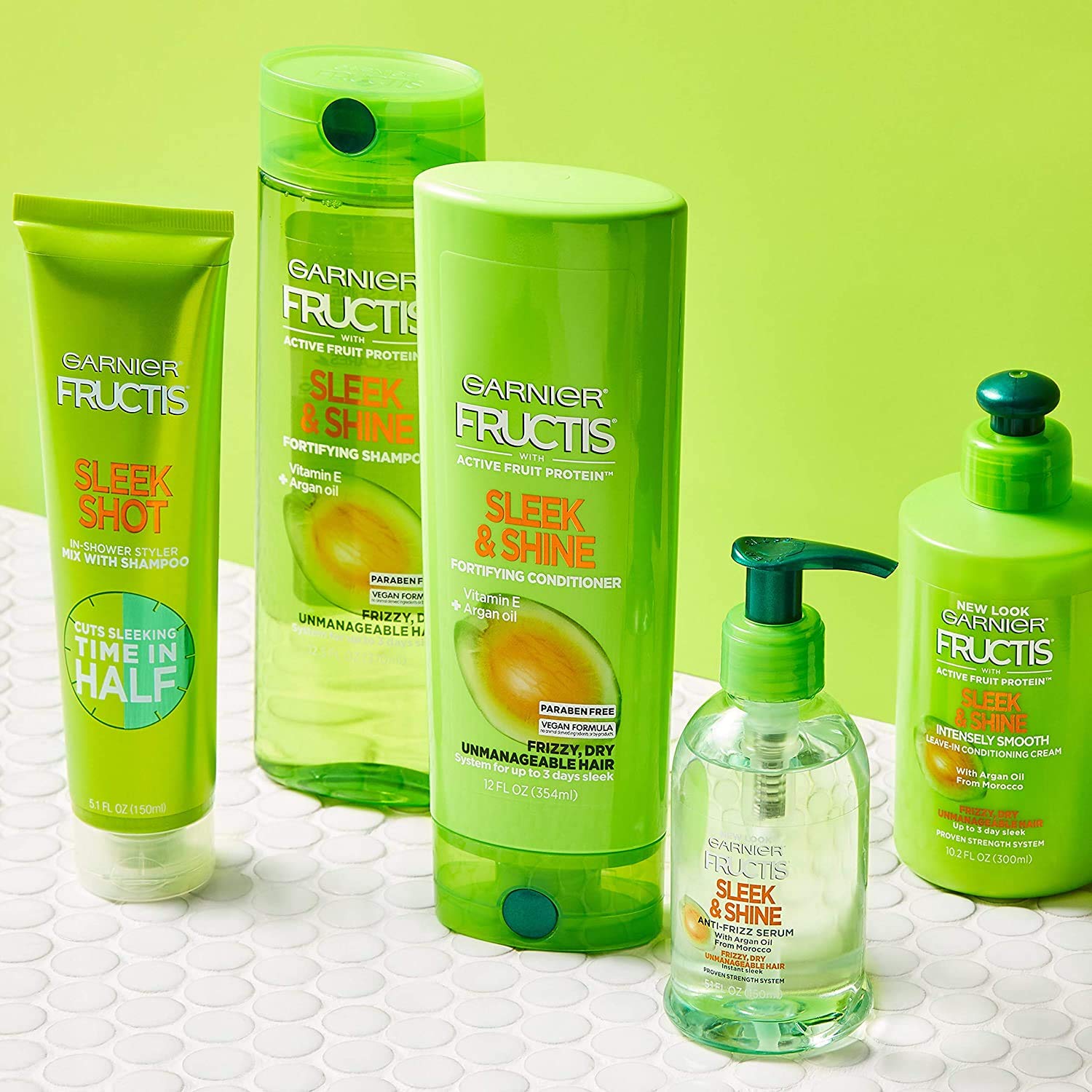 Garnier Fructis Sleek Shot In-Shower Styler, 5.1 oz – Fast In-Shower Sleek & Frizz Control