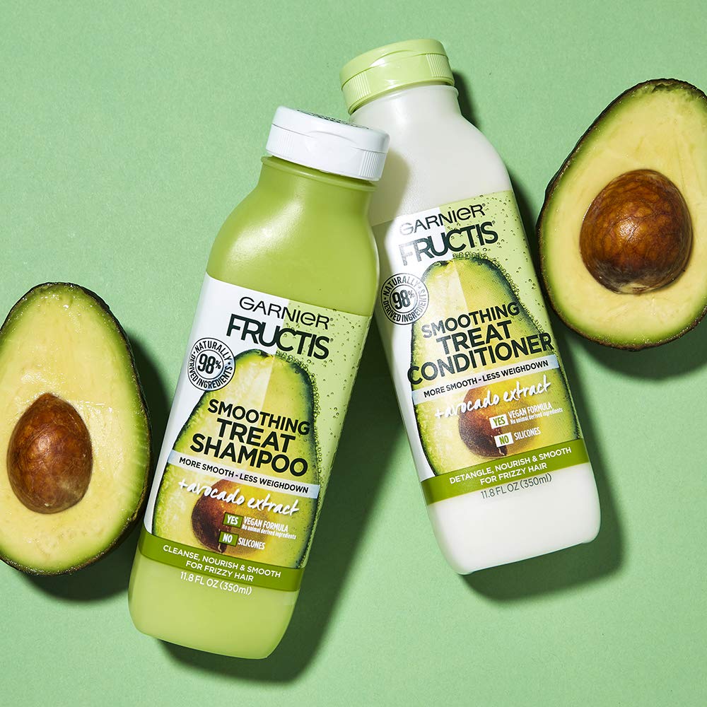 Garnier Fructis Smoothing Treat Conditioner with Avocado — 98% Naturally Derived, 11.8 fl oz