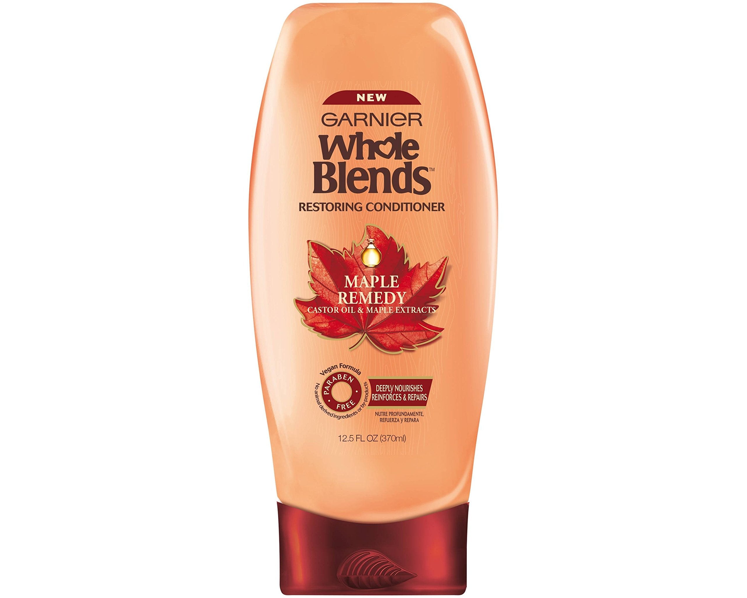 Garnier Whole Blends Maple Remedy Shampoo & Conditioner Set – Vegan, Paraben-Free, 12.5 fl oz per bottle