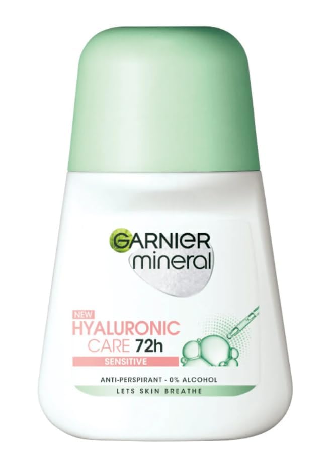 Garnier Mineral Hyaluronic Care Roll-On for Sensitive Skin – 3-Pack