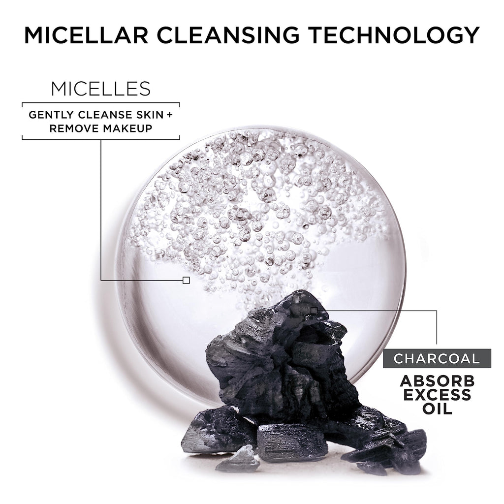 Garnier SkinActive Micellar Cleansing Jelly Water with Charcoal — All-in-One Purifying Cleanser (2 Pack)