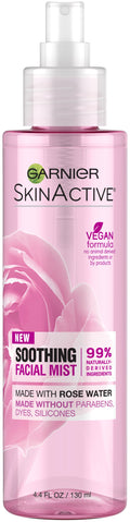 Garnier SkinActive Rose Water Facial Mist Spray – Hydration & Refresh, 4.4 oz