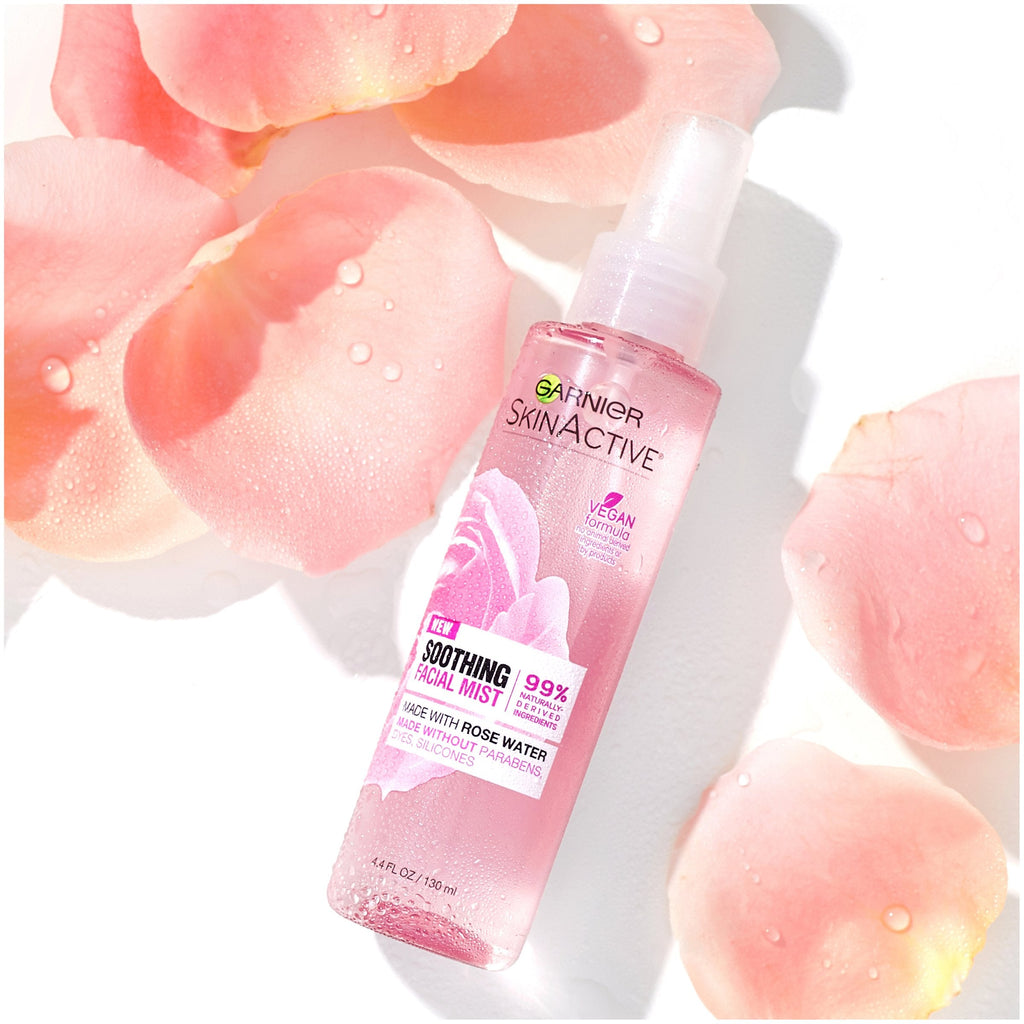 Garnier SkinActive Rose Water Facial Mist Spray – Hydration & Refresh, 4.4 oz