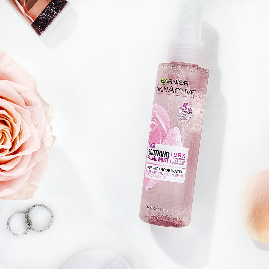 Garnier SkinActive Rose Water Facial Mist Spray – Hydration & Refresh, 4.4 oz
