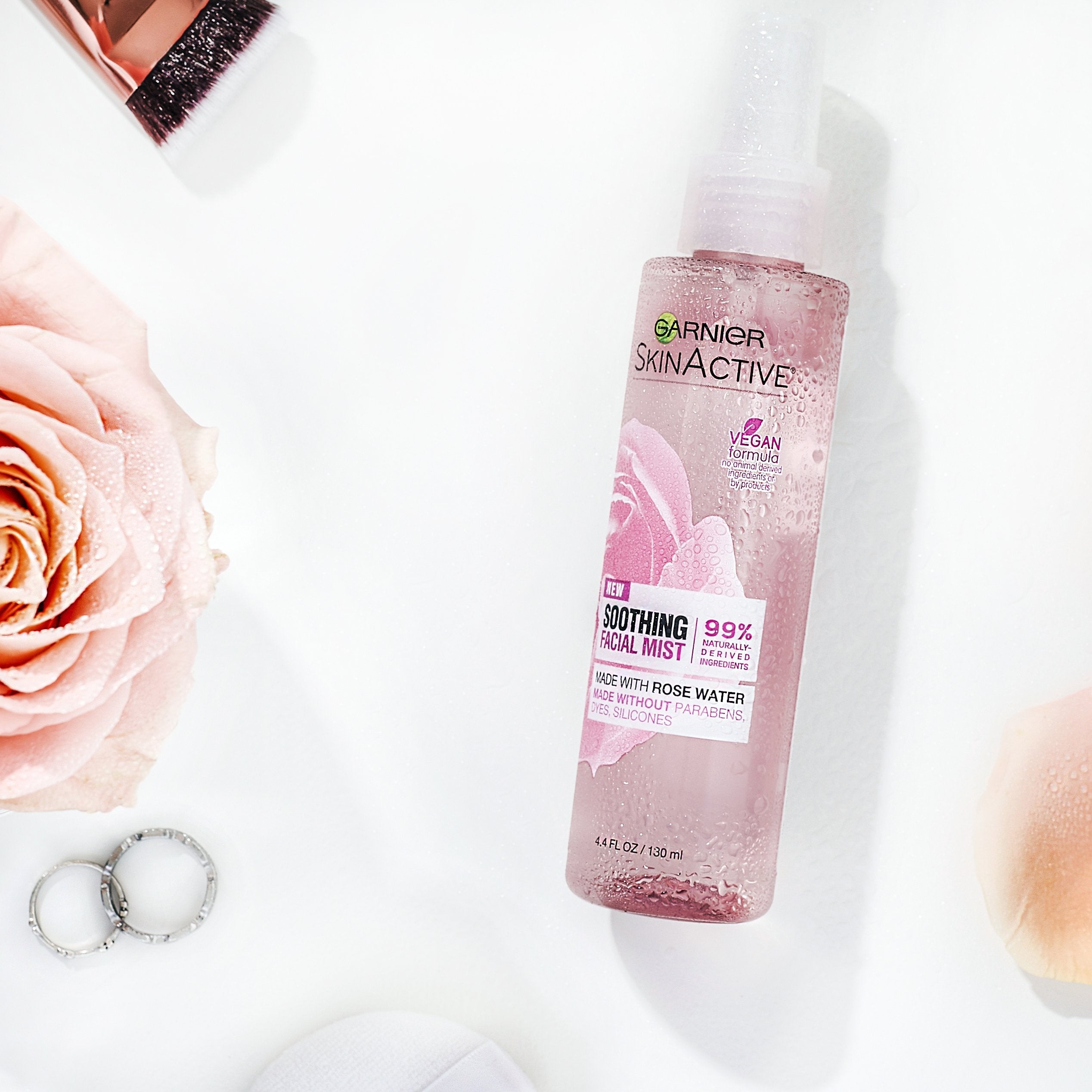 Garnier SkinActive Rose Water Facial Mist Spray – Hydration & Refresh, 4.4 oz