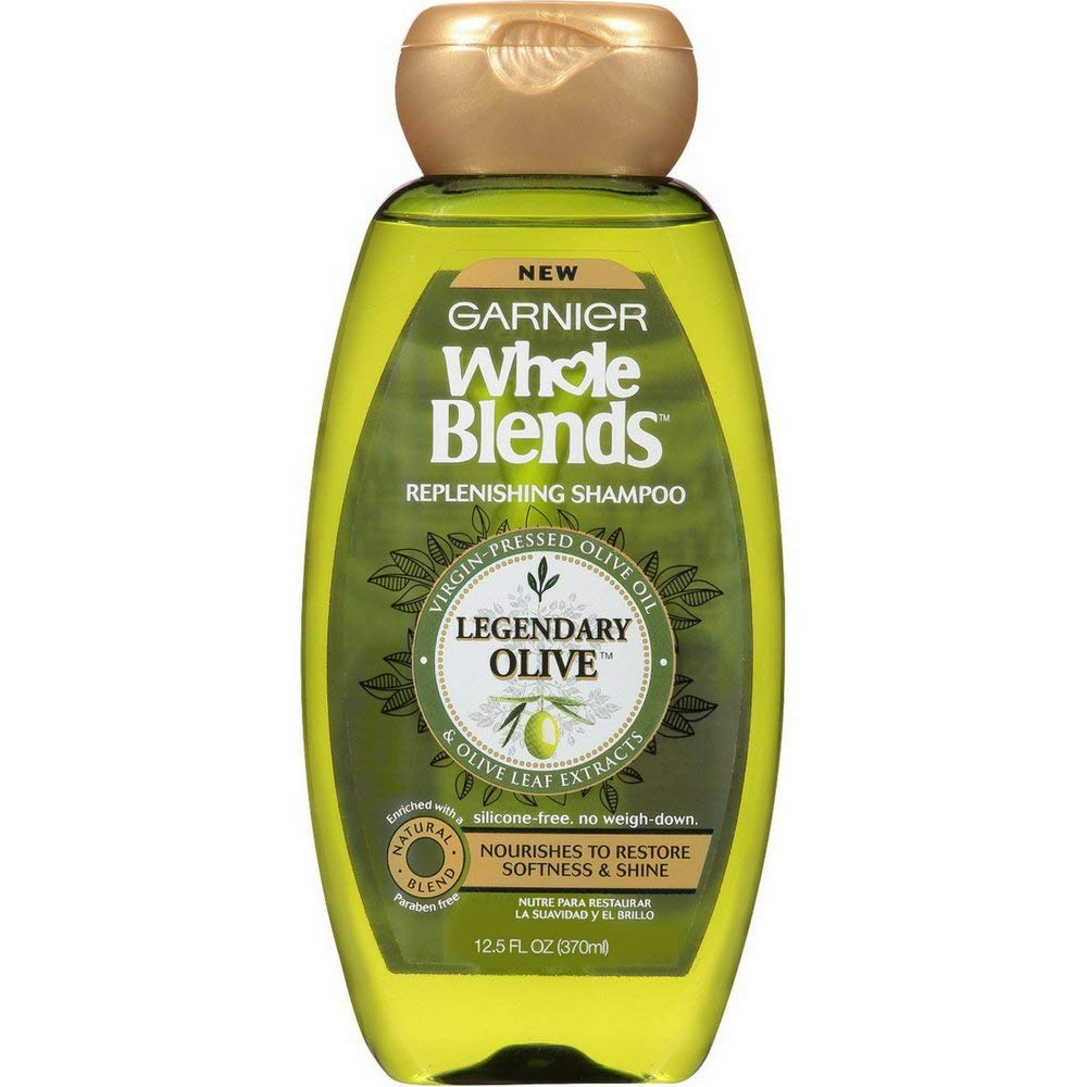 Garnier Whole Blends Legendary Olive Replenishing Shampoo for Dry Hair