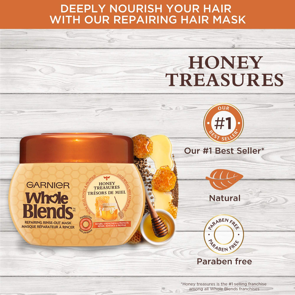 Garnier Whole Blends Honey Treasures Repairing Mask – 10.1 oz