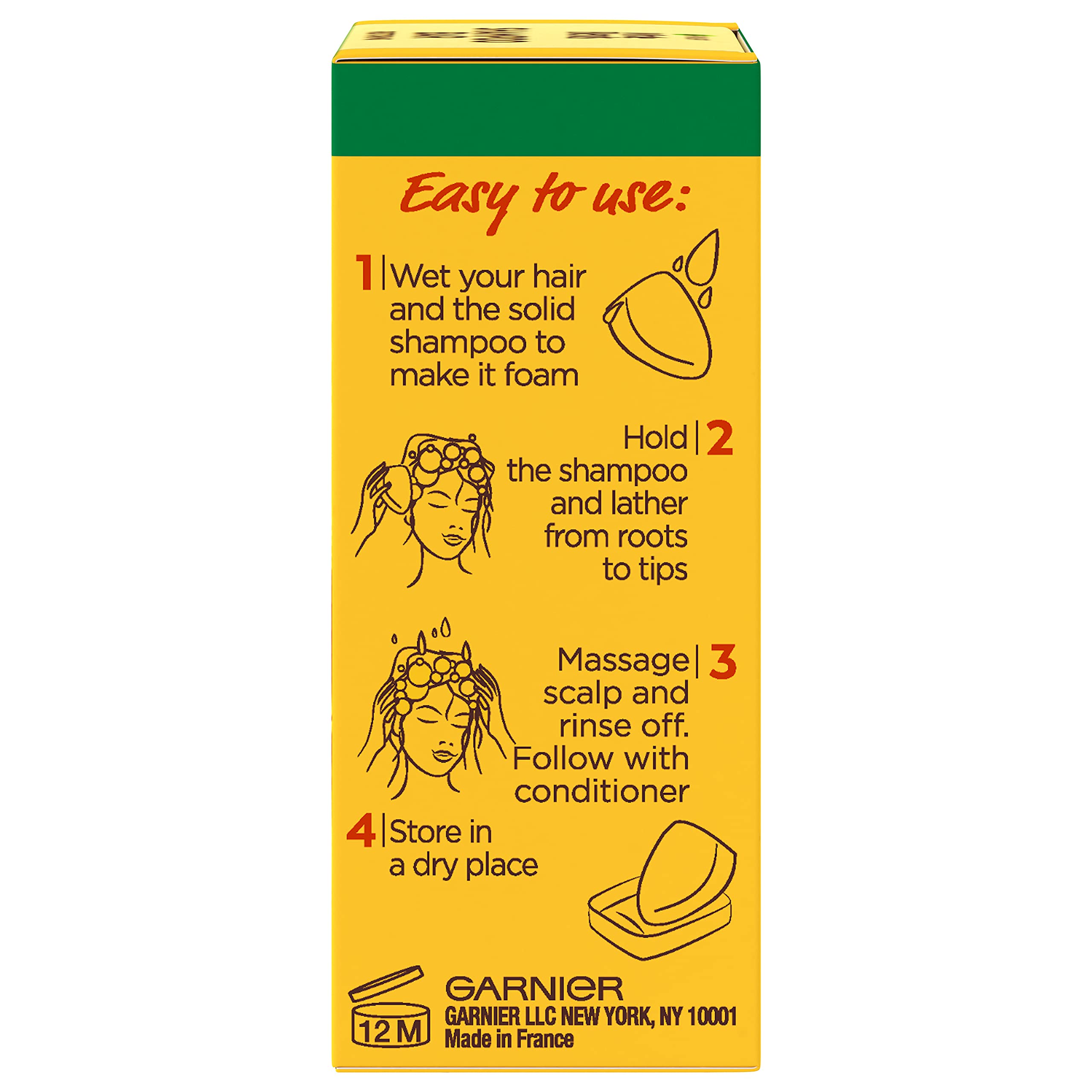 Garnier Whole Blends Restoring Honey Treasures Shampoo Bar – Dry & Damaged Hair, 2 oz (Packaging May Vary)
