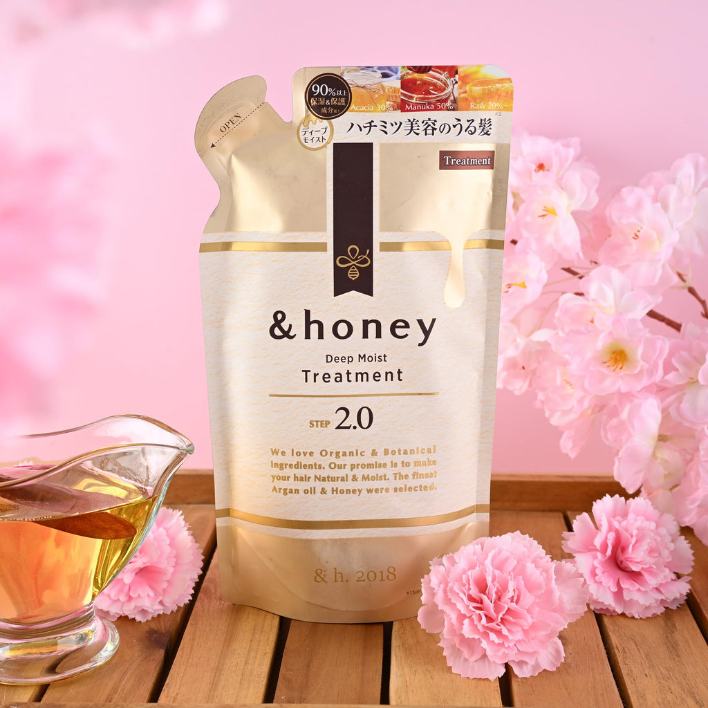 &-Honey Deep Moist Treat-ment Step 2.0 Refill 350g - Deep Moisturizing & Repairing Hair Oil | GASHINA STORY