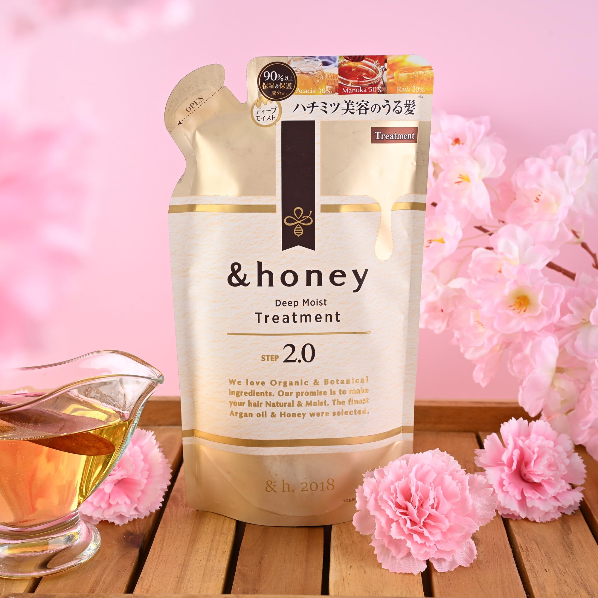 &-Honey Deep Moist Treat-ment Step 2.0 Refill 350g - Deep Moisturizing & Repairing Hair Oil | GASHINA STORY