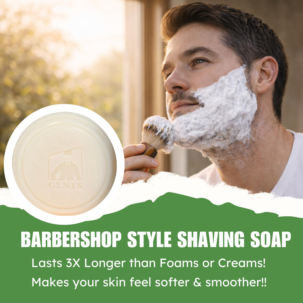GBS Men's Shaving Soap 97% Natural with Shea Butter & Glycerin — Bergamot 3-Pack