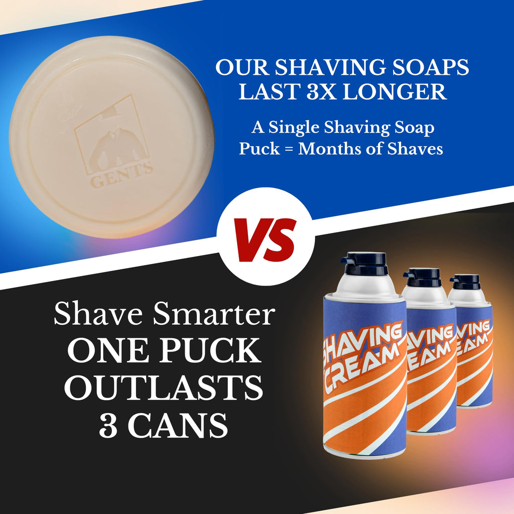 GBS Men's Shaving Soap 97% Natural with Shea Butter & Glycerin — Bergamot 3-Pack