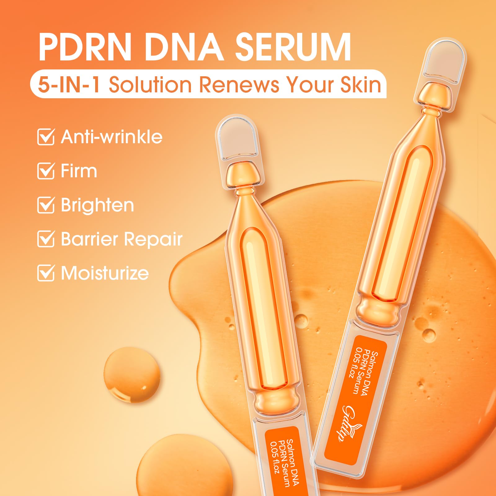 GDTLTP Salmon DNA Serum – Korean Anti-Wrinkle PDRN Serum with 8000ppm Salmon Egg & 6D Hyaluronic Acid