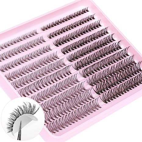 Geeneiya 20D+40D Lash Extension Kit – Wispy Lash Clusters with Waterproof Bond & Seal