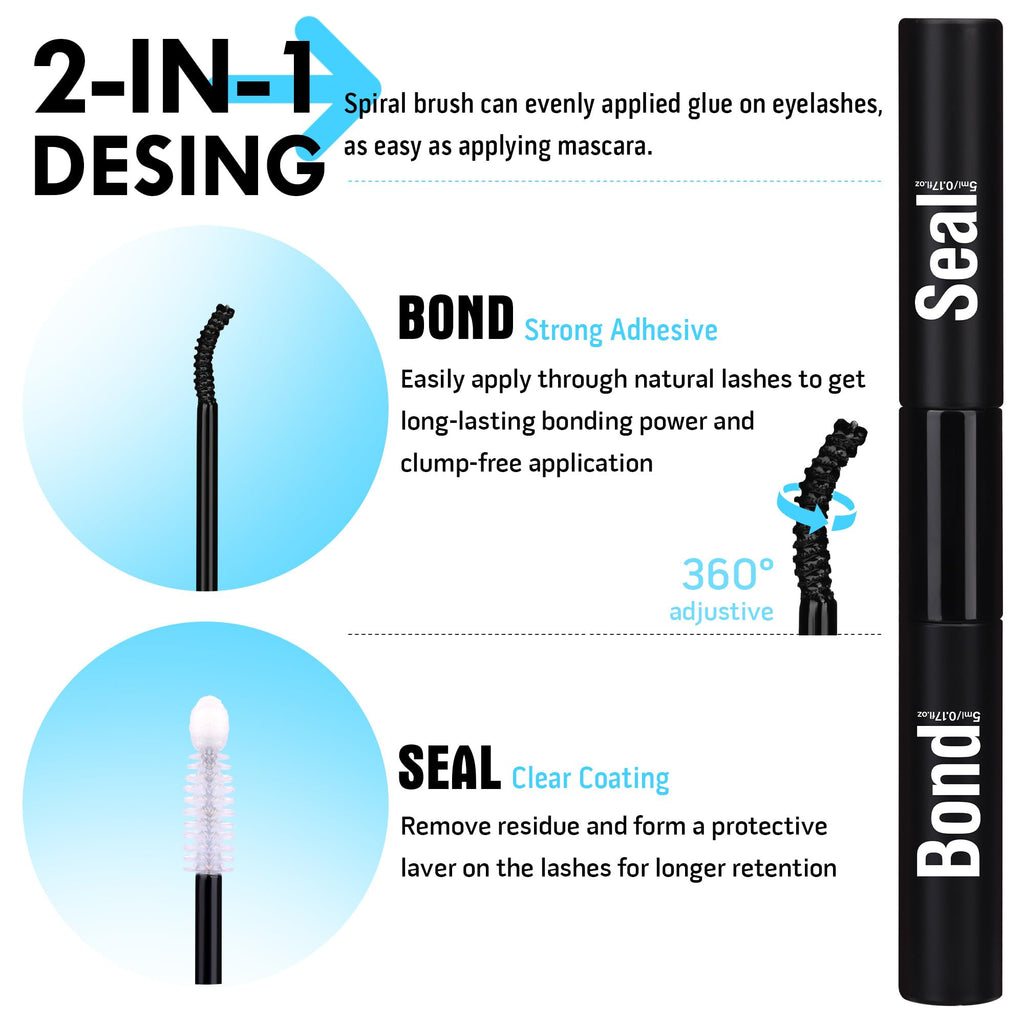 Geeneiya Full Lash Extension Kit – DIY Cluster Lashes with Bond & Seal, Remover, Tweezers (280 Pcs)