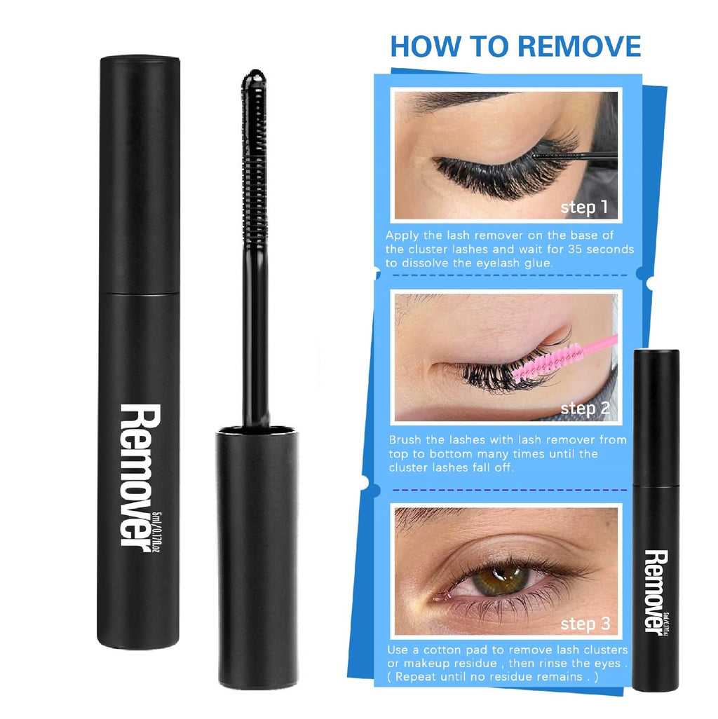 Geeneiya Full Lash Extension Kit – DIY Cluster Lashes with Bond & Seal, Remover, Tweezers (280 Pcs)