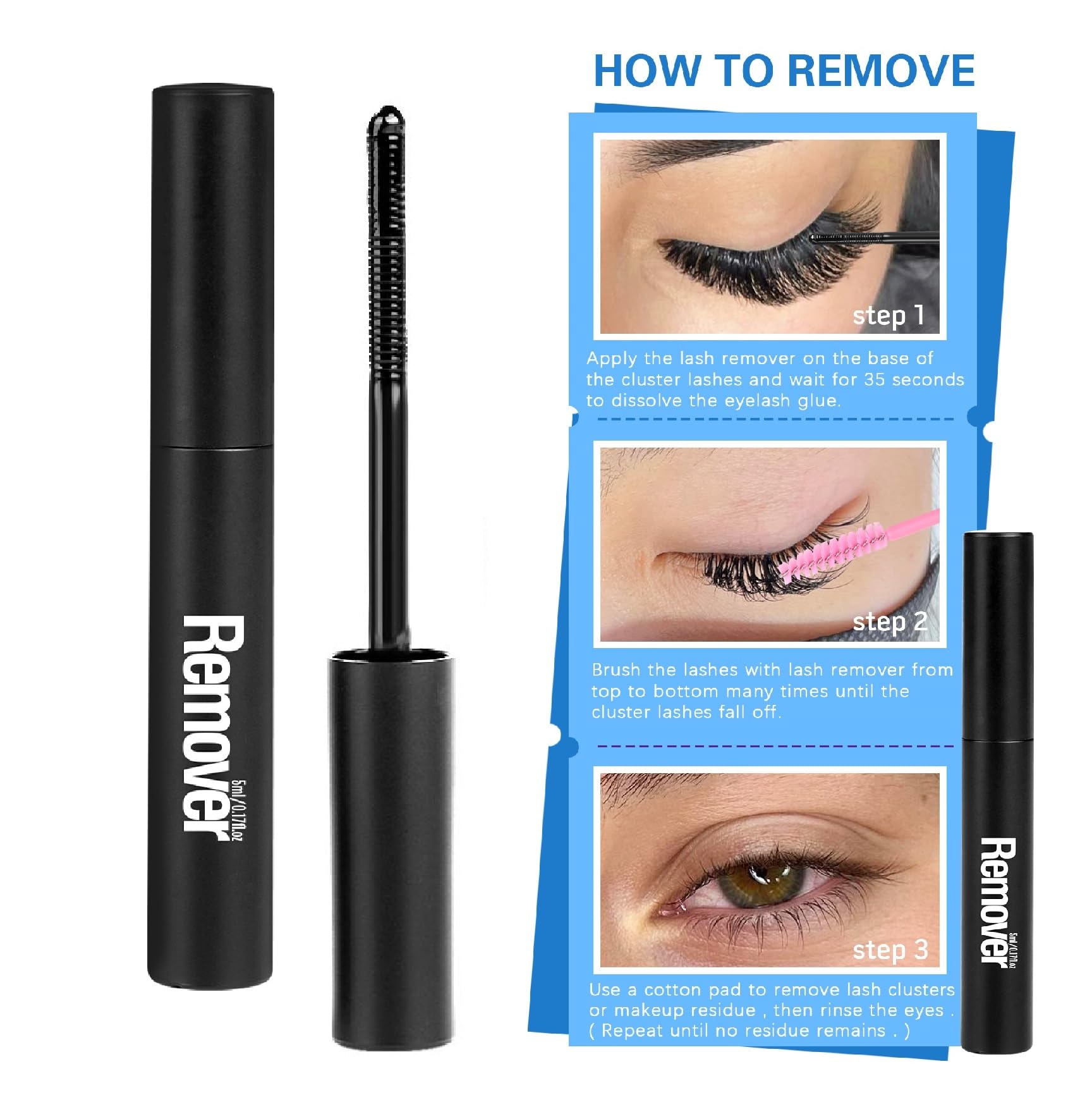 Geeneiya Full Lash Extension Kit – DIY Cluster Lashes with Bond & Seal, Remover, Tweezers (280 Pcs)