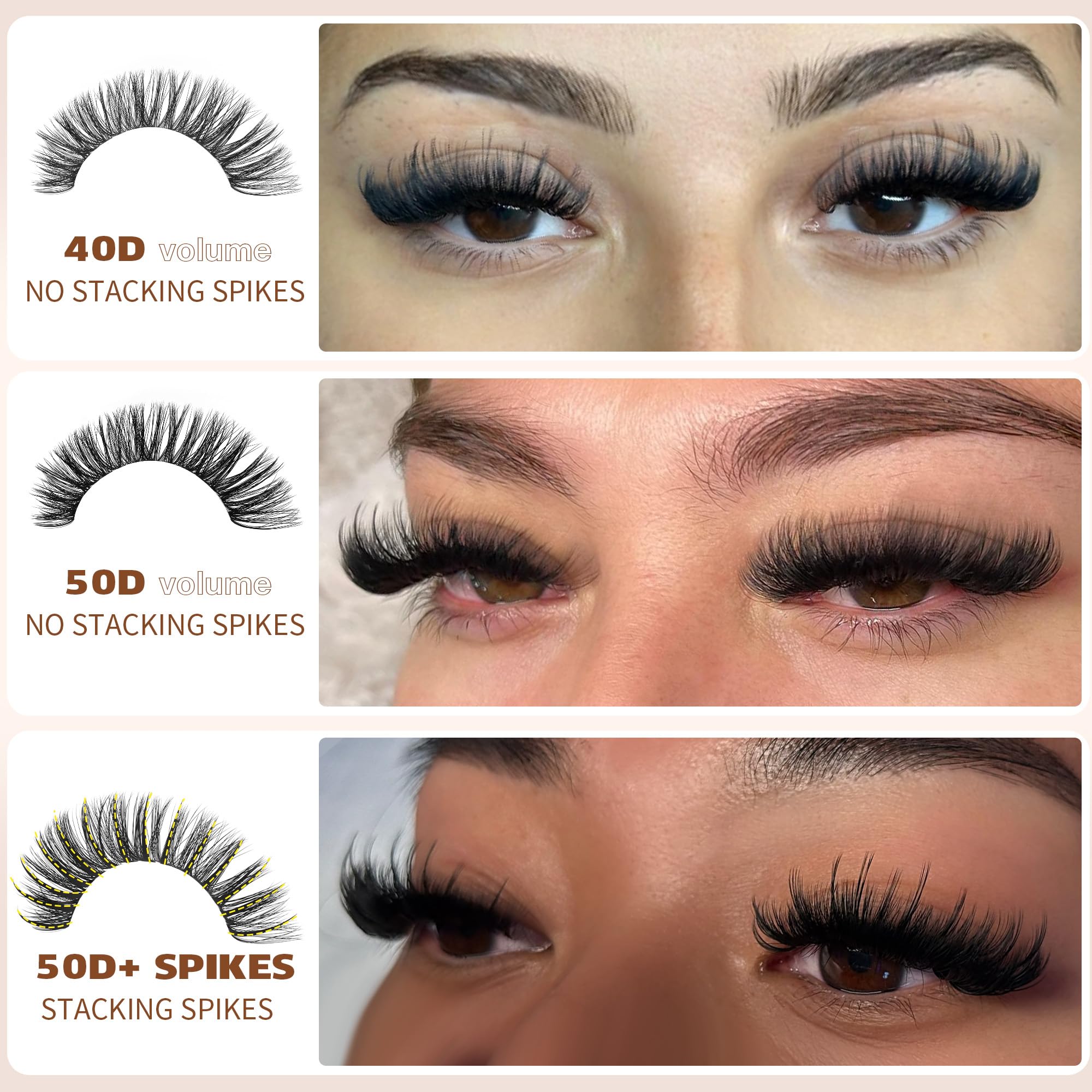 Geeneiya Volume Lash Clusters Kit – 10-18mm & 16-18mm Spikes DIY Lashes