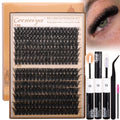 Geeneiya Volume Lash Clusters Kit – DIY Lash Extensions 10-16mm with Bond, Seal & Tweezers
