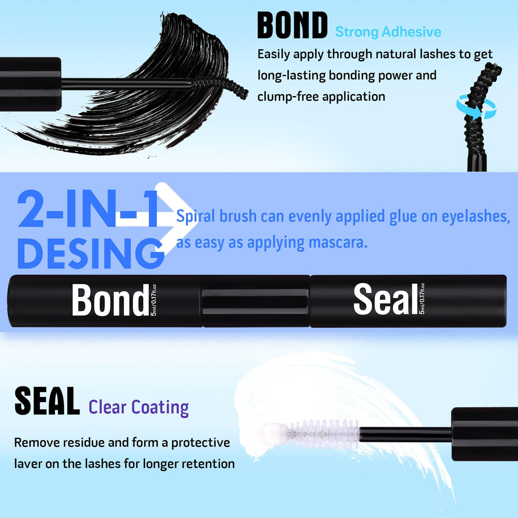 Geeneiya Wispy Lash Clusters Kit 70D+90D – DIY Lash Extensions with Waterproof Bond & Seal Glue