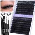 Geeneiya Wispy Lash Clusters Kit 70D+90D – DIY Lash Extensions with Waterproof Bond & Seal Glue