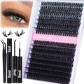 Geeneiya Wispy Lash Clusters Kit 50D+70D | DIY Lash Extensions 10–18mm for Beginners