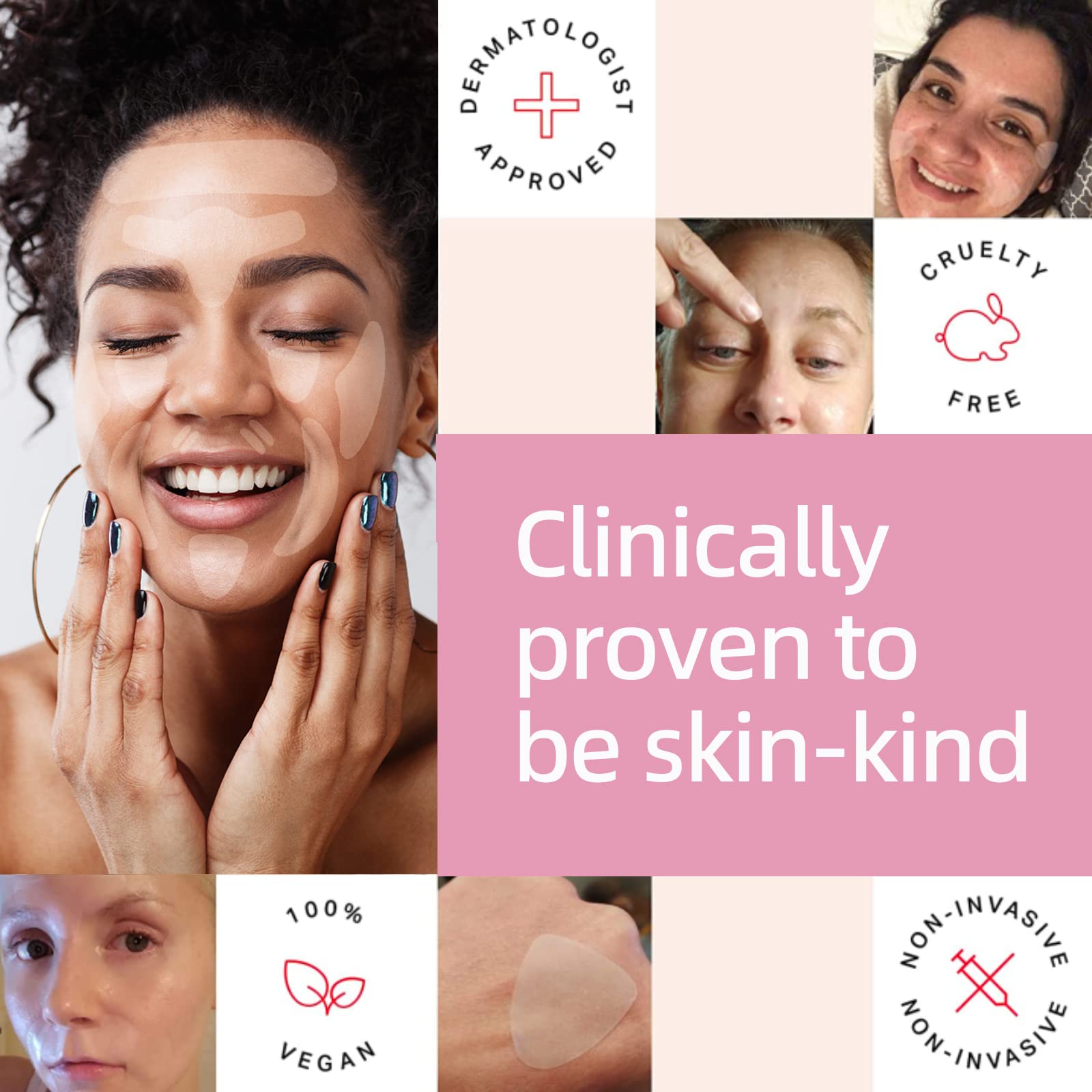 GEIMIY Facial Wrinkle Patches — Overnight Smoothing for Forehead, Frown & Smile Lines (160 Pcs)