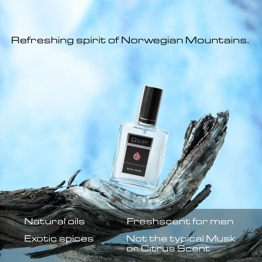 Geir Ness Eau de Parfum Spray for Men – Long-Lasting Fresh, Cool Scent (3.4 oz)