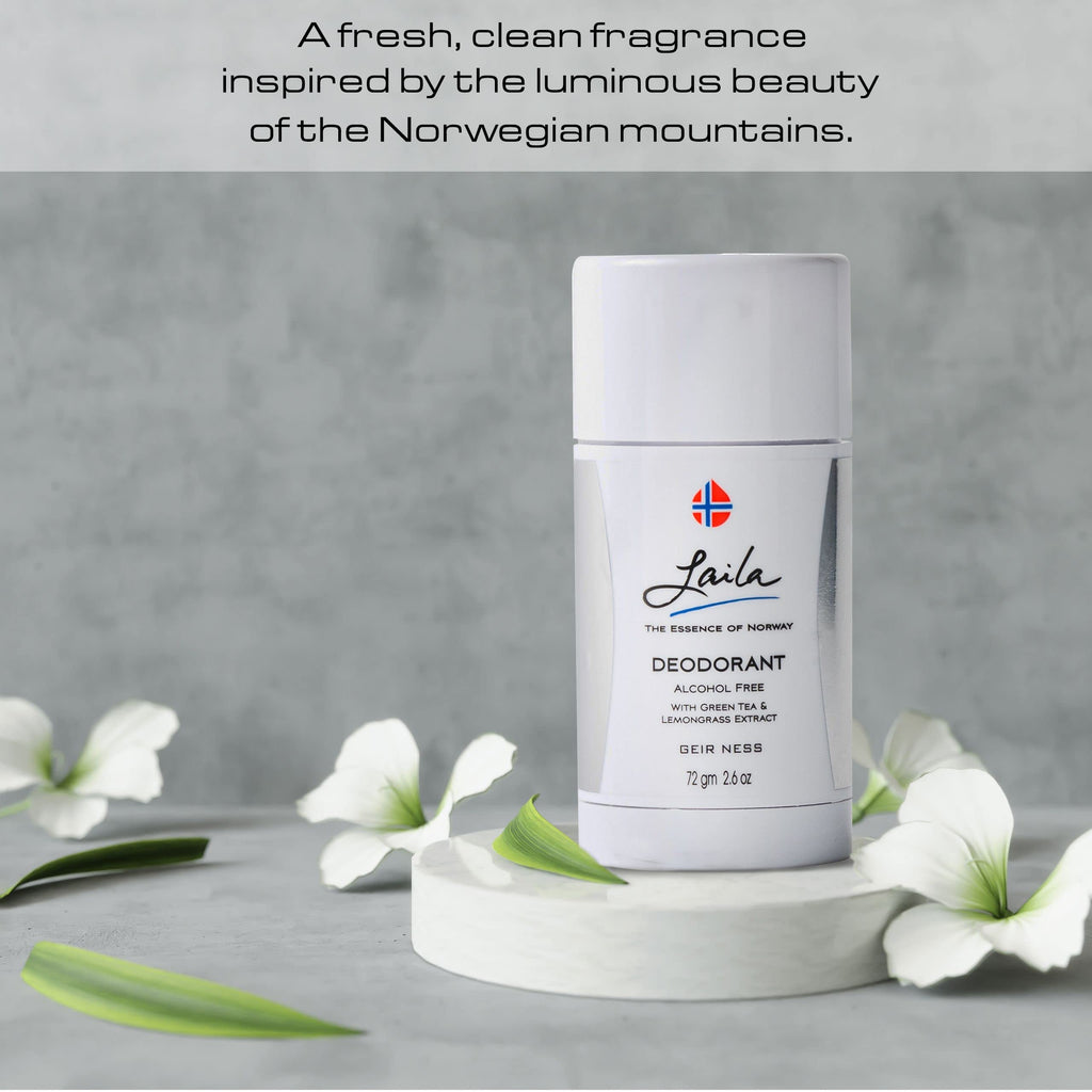 Geir Ness Laila Deodorant - Lemongrass & Green Tea - Alcohol & Aluminum Free | Long-Lasting Freshness