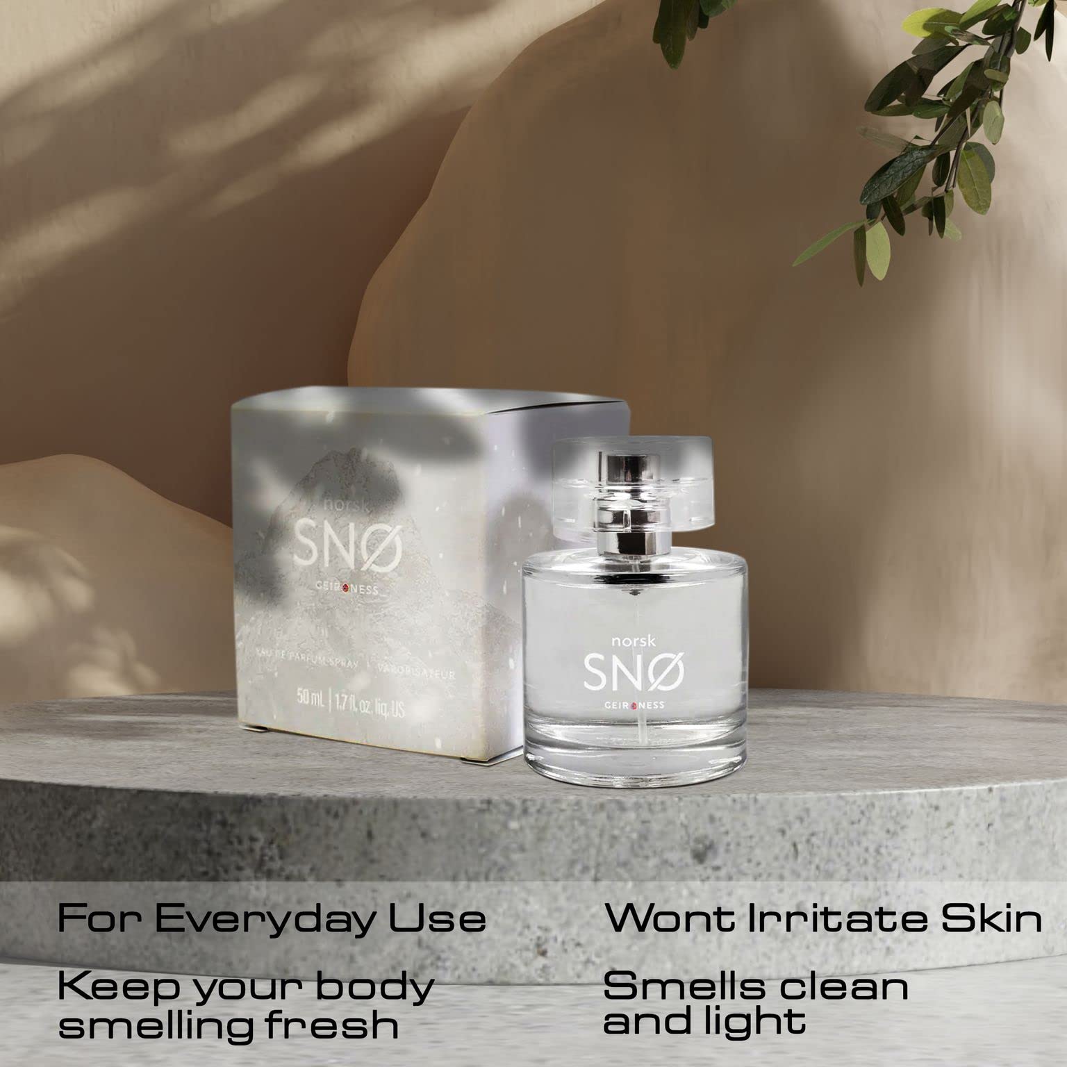 Geir Ness NORSK SNØ Eau de Parfum – Unisex Fresh Herbs Fragrance (50 ml)