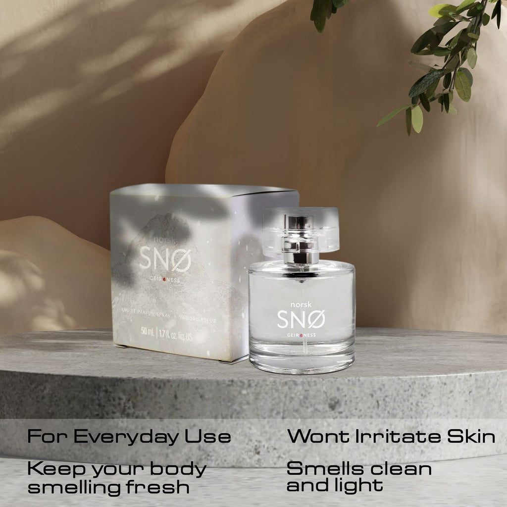 Geir Ness Norsk Snø Eau de Parfum – Unisex Natural Fragrance, Fresh Herbal Notes (100 ml)