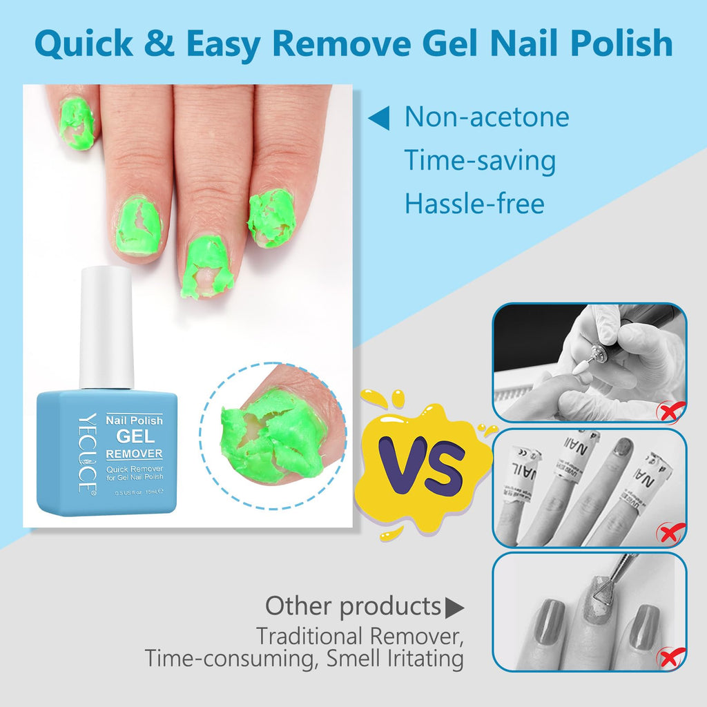 Gel Polish Remover 3-Pack — Quick & Easy Gel Nail Polish Removal in 3–5 Minutes at Home