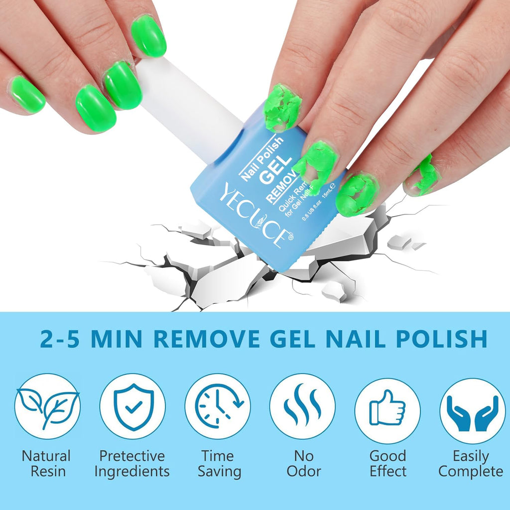 Gel Polish Remover 3-Pack — Quick & Easy Gel Nail Polish Removal in 3–5 Minutes at Home