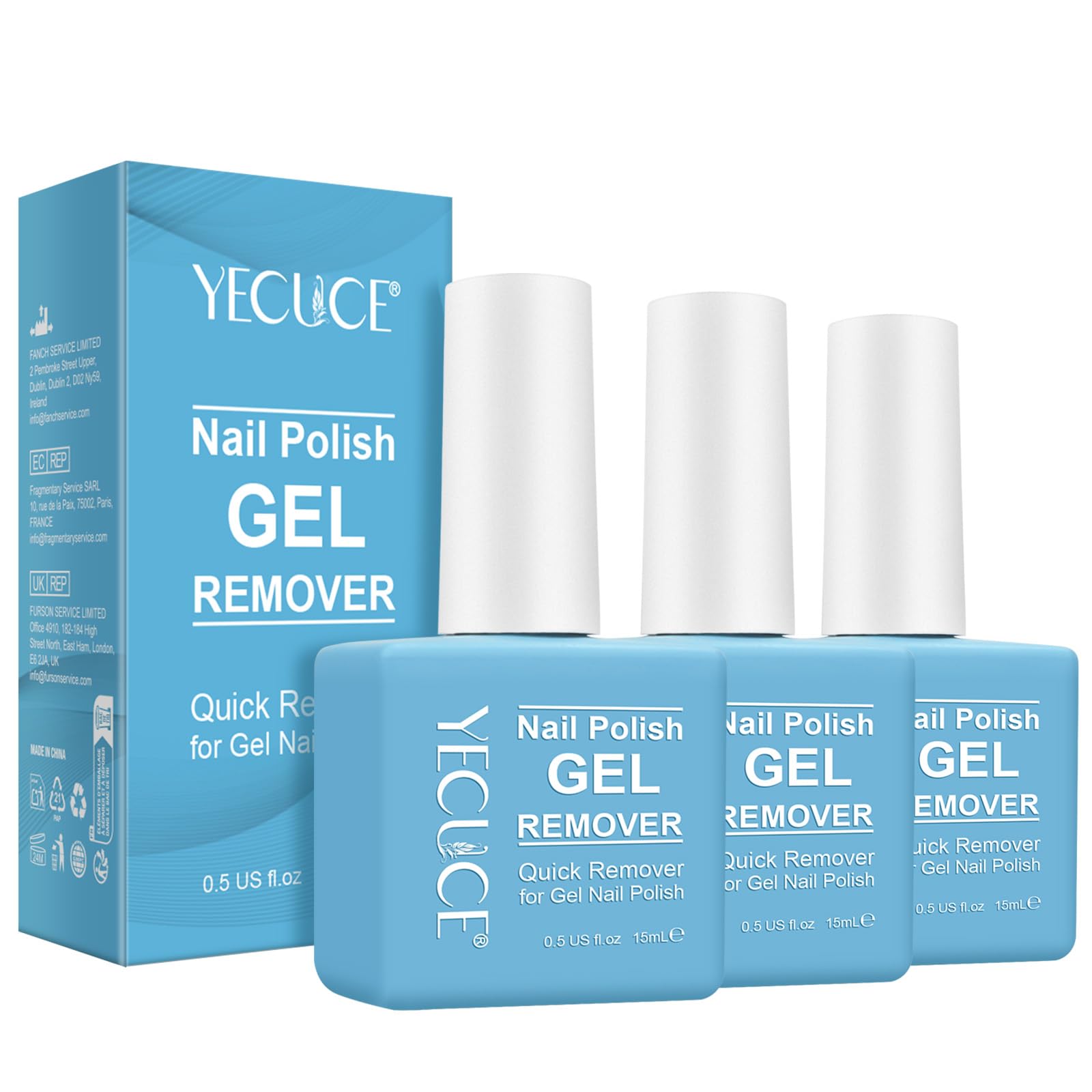 Gel Polish Remover 3-Pack — Quick & Easy Gel Nail Polish Removal in 3–5 Minutes at Home